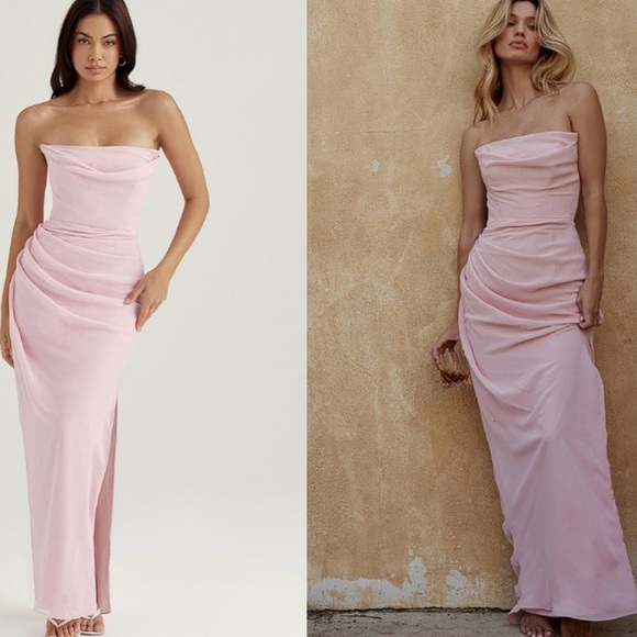 House Of CB ADRIENNE
Pink Quartz Georgette Strapless Gown Pink Plus Cup Size XS - Picture 1 of 16